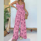 🎁NEW HOT SALE🔥Floral Suspender Wide-Leg Jumpsuit