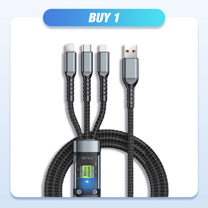 💥Limited time 49% off🔥⚡Transparent Luminous 3-in-1 Super Fast Charging Cable