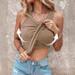 🔥LAST DAY SPECIAL PRICE: ￡11.99!!🔥Ribbed Stretchy Tank Top with Shelf Bra