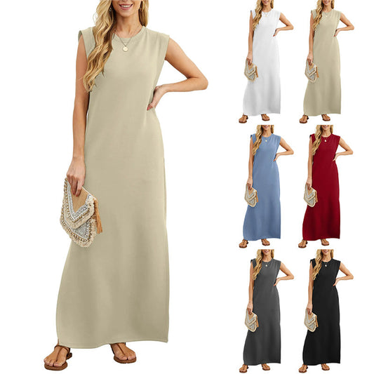 🔥Hot Sale🔥👗Women's Wrinkle-Free Casual Dress with Split Hem