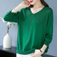 🎁Nice Gift! 🎁Women’s Vintage V-neck Beaded Pullover Shirt