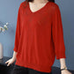 🎁Nice Gift! 🎁Women’s Vintage V-neck Beaded Pullover Shirt
