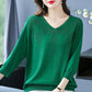 🎁Nice Gift! 🎁Women’s Vintage V-neck Beaded Pullover Shirt