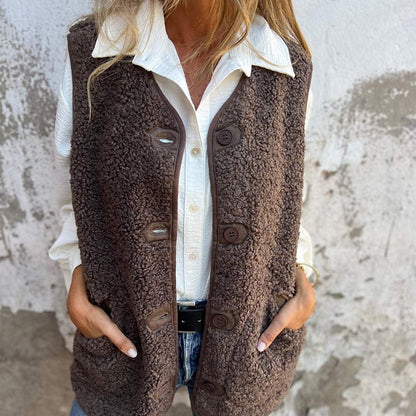 🎁New Arrival-50% Off🔥Women's Fall Button Down Short Warm Vest