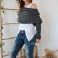 💝Gift Idea Hot sale 49% OFF🔥Women’s Knitted Cut-Out Shawl Poncho Wrap