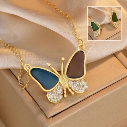 🔥Hot Sale🦋Color Changing Butterfly Necklace