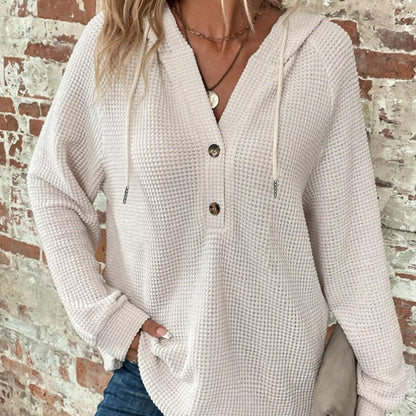 🍂Fall Specials🍂Women’s Trendy Solid Color Hooded Long Sleeve Top