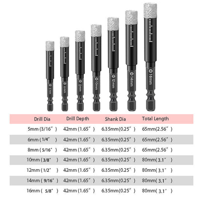 🎁50%OFF &🔩 Hot sale Hexagonal Shank Drill Bits for Marble /Tile /Stone