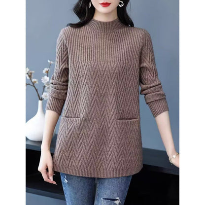 🎁Gift Choice🎁- Women's Mid-Length Half Turtleneck Sweater