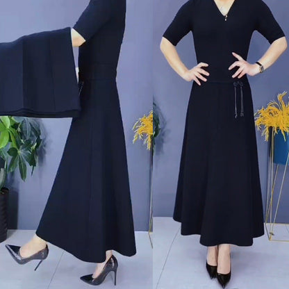 💖HOT SALE🌟Women’s Elastic High Waisted Thick Long Skirt