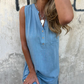 💖Big price reduction! 🔥💖Women's Sleeveless Button Pocket V-Neck Dress