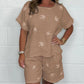 💖Hot Sales-50% OFF✨Casual Printed Cotton-Linen Short Sleeve Shorts Set