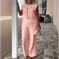 🌸 Summer New 50%OFF💐Women's Crew Neck Sleeveless Top and Pants Set