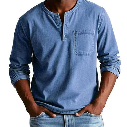 🔥 HOT SALE 49% OFF🔥Men's Fashion Vintage Distressed Pocket Long-Sleeve Shirt