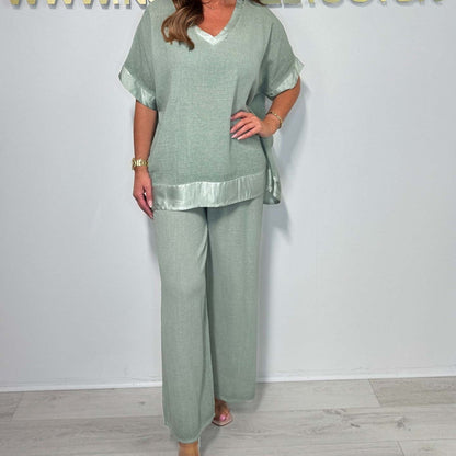 💗Limited Time Half Price Offer💗Casual V-Neck 2-Piece Set