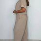 🔥Hot Sale 49% OFF💥Women's V-Neck Solid Color Loose Waisted Jumpsuit