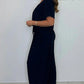 🔥Hot Sale 49% OFF💥Women's V-Neck Solid Color Loose Waisted Jumpsuit