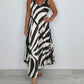 💖LAST DAY SALE 60% OFF💖Irregular Print Sleeveless Pocket Dress