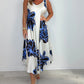 🌸Limited Sale 50% OFF🌸Women's Strap Printed V-neck Maxi Dress