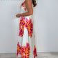 🌸Limited Sale 50% OFF🌸Women's Strap Printed V-neck Maxi Dress