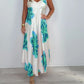 🌸Limited Sale 50% OFF🌸Women's Strap Printed V-neck Maxi Dress