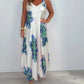 🌸Limited Sale 50% OFF🌸Women's Strap Printed V-neck Maxi Dress