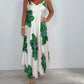 🌸Limited Sale 50% OFF🌸Women's Strap Printed V-neck Maxi Dress