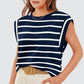 💖Last Day 50% OFF💖Women's Basic Fashion Casual Striped Sleeveless Vest T-Shirt