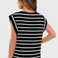 💖Last Day 50% OFF💖Women's Basic Fashion Casual Striped Sleeveless Vest T-Shirt