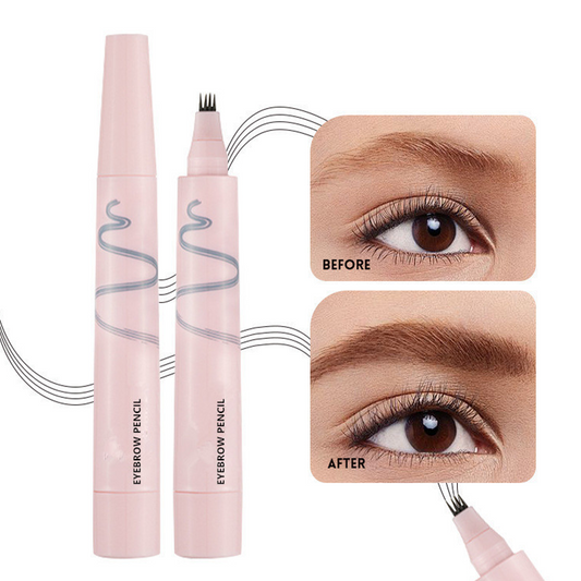 🏆 Last Day Special Price £5.99💖Buy 1 Get 1 Free!🎁🖤 Waterproof Eyebrow Pencil with 4-Prong Tip | Ultra-Fine Lines for Natural Hair-Like Effect 💗 | 24-Hour Smudge-Proof Wear 🌧️