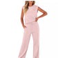 💖 Women's Casual Sleeveless Top and Drawstring Pants 2-Piece Set