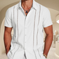 🌞2025 Summer New Arrivals 49% OFF🔥Men's Cuba Guayabera Exquisite Hollow Embroidered Button Front Shirt