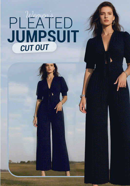 💥Lastday! 58%OFF💥 Hurry up！！✈️FREE SHIPPING👗Comfort & Style: Women's Solid - Color Pleated Jumpsuit💛