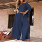 ⏳Time-limited Special💕Women's Causal Off Shoulder Top ＆ Wide-Leg Pants Two-Piece Set