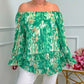 🌸 Trendy 2025 Print Blouse 🌸 One-Shoulder Chiffon Top - Women's Long Sleeves, Lightweight Fabric & Flattering Fit | Easy to Pair with Jeans or Skirts