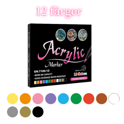 🧸Best Gift idea 49%OFF -🎨Water-Based Acrylic Paint Pen Set👩‍🎨
