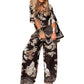 🔥Summer Big Sale 50% OFF🌟Women's Casual Printed V-Neck Top and Long Pants Set