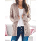 💐Autumn Big Sale-50% Off💕Women's Fall Casual Long Sleeve Button Down Open Front Cable Knit Cardigan