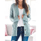 💐Autumn Big Sale-50% Off💕Women's Fall Casual Long Sleeve Button Down Open Front Cable Knit Cardigan