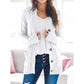 💐Autumn Big Sale-50% Off💕Women's Fall Casual Long Sleeve Button Down Open Front Cable Knit Cardigan