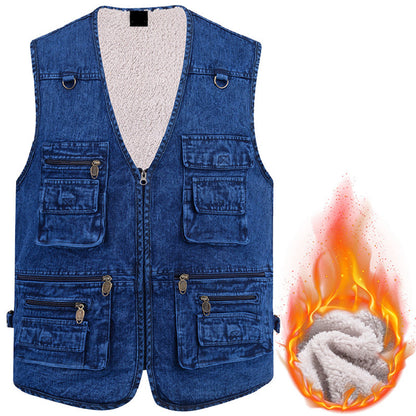 🔥HOT SALE 49% OFF -Men's Cotton Denim Vest-Plush Lining & Unlined Styles