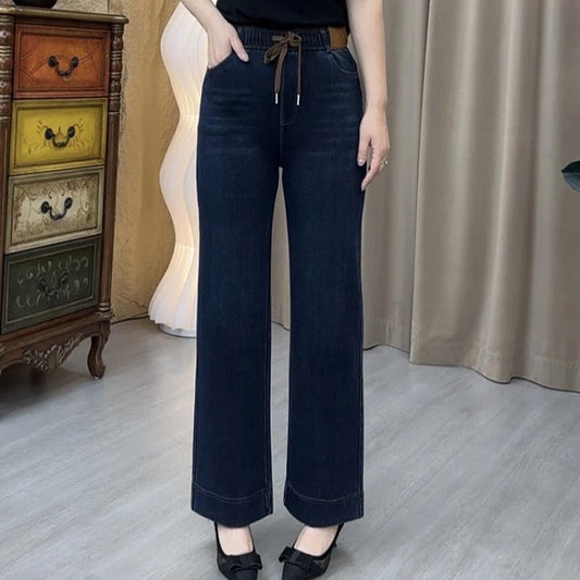 👖 50% OFF NOW! ✨ Women's Straight-Leg Pants - Classic Casual Fit with Comfortable Elastic Waist for Everyday Style 🌟🛍️