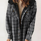 🔥Hot Sale 50% OFF⏰Women's Thickened Flannel Long Sleeve Plaid Jacket Coat with Hood
