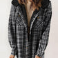 🔥Hot Sale 50% OFF⏰Women's Thickened Flannel Long Sleeve Plaid Jacket Coat with Hood