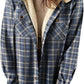 🔥Hot Sale 50% OFF⏰Women's Thickened Flannel Long Sleeve Plaid Jacket Coat with Hood