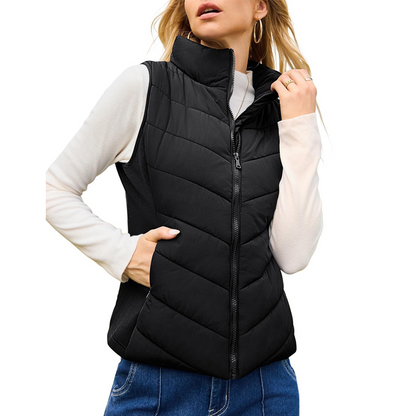 💖HOT SALE 50% OFF✨️Womens Sleeveless Zip Up Puffer Vest💗-Cozy Without Bulk