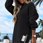 🔥2025 HOT SALE🔥Long Sleeve Pullover Zipper Slit Casual Sweatshirt Dress