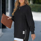 🔥2025 HOT SALE🔥Long Sleeve Pullover Zipper Slit Casual Sweatshirt Dress
