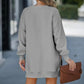🔥2025 HOT SALE🔥Long Sleeve Pullover Zipper Slit Casual Sweatshirt Dress