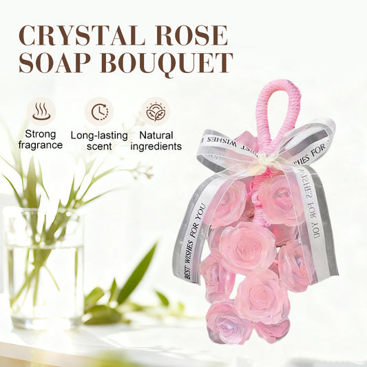 💖Valentine’s Day Early Sale – 50% Off🌹Handmade Crystal Rose Scented Soap Bouquet💕